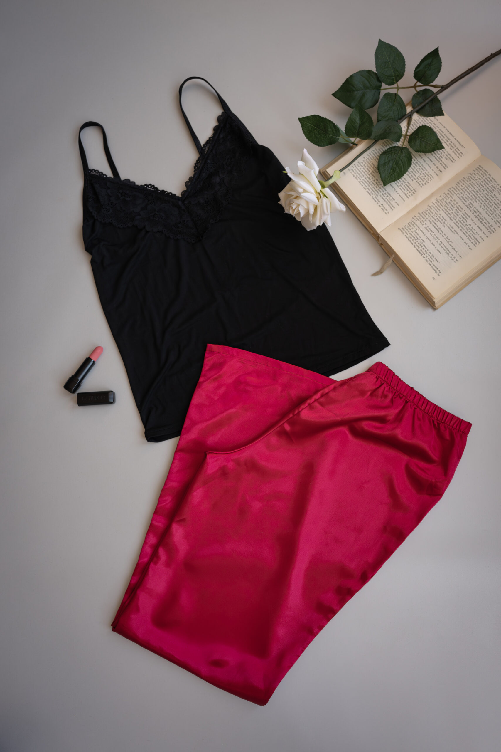 Ladies red set - long