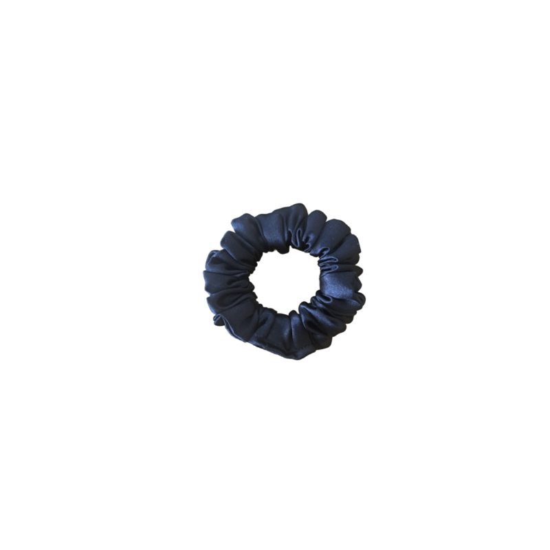 Saténová gumička - mini čierna